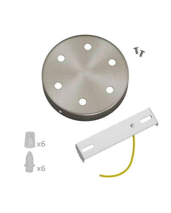 Strak design 6-gaats 120 mm. cilindrische metalen plafondkap