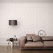 Verlichtingspendel E27 geschikt voor lampenkap. Hanglamp met rood/wit viscose textielkabel – RP09