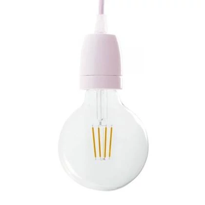 Porseleinen E27 fitting - antiek roze