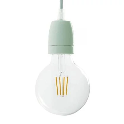 Porseleinen E27 fitting - lichtgroen