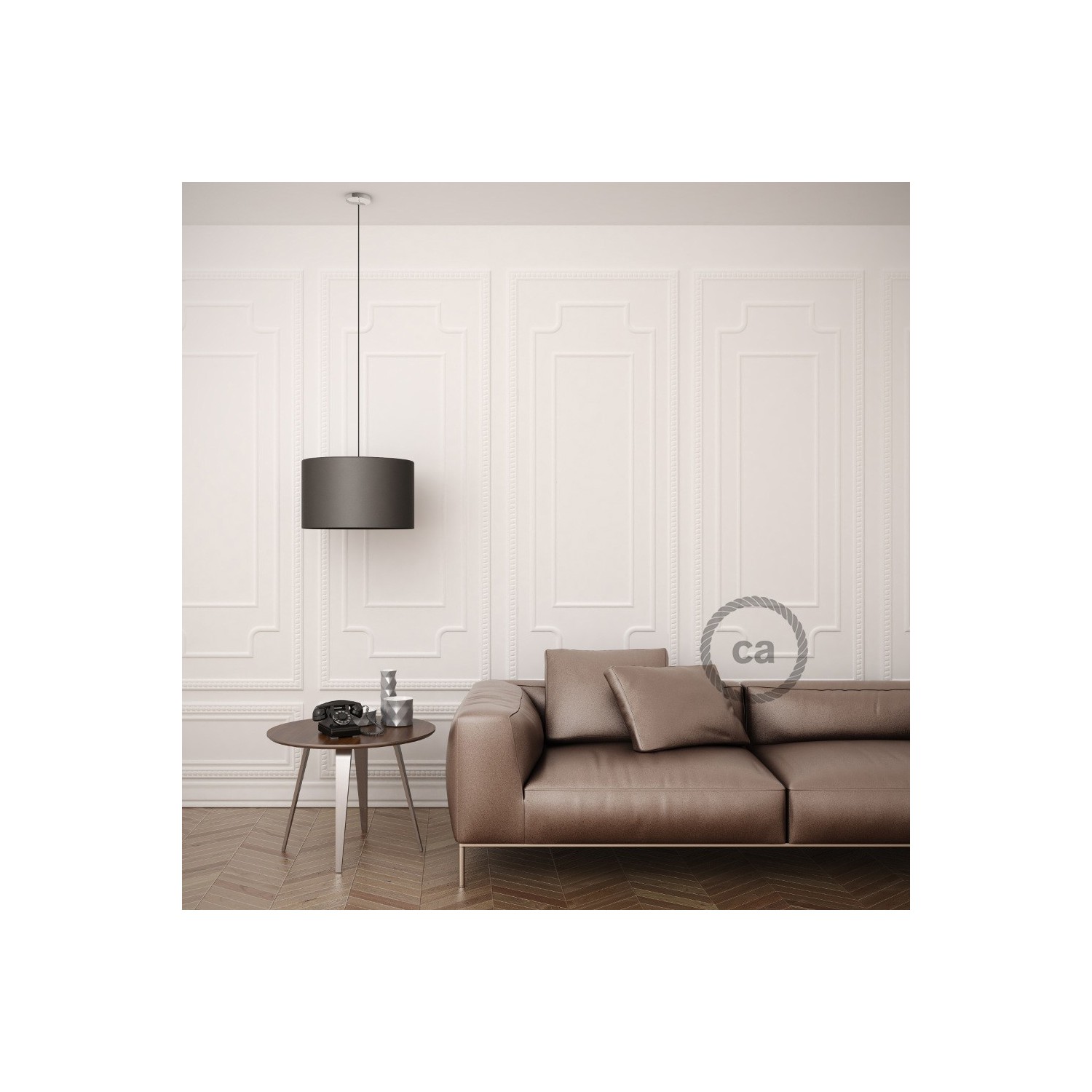 Verlichtingspendel E27 geschikt voor lampenkap. Hanglamp met gevlochten hemelsblauw viscose textielkabel – TM11