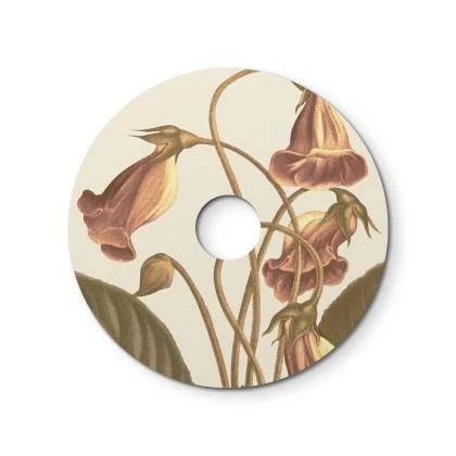 Ellepì mini platte lampenkap met bloemmotieven 'Blossom Haven', 24 cm diameter - Made in Italy - botanisch gloxinia