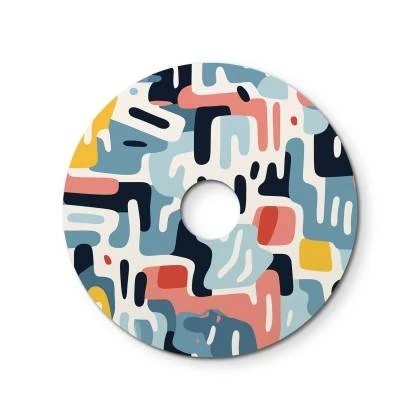 Ellepì mini platte lampenkap met geometrische ontwerpen 'Kaleidoscope', 24 cm diameter - Made in Italy - geometrie 1