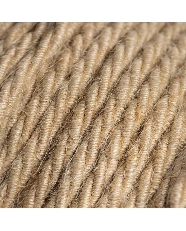 Gevlochten flexibele textielkabel van jute - TN06