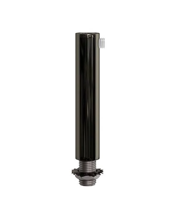 Cilindrische metalen kabelklem van 7 cm, compleet met pendelbuis, moer en ring