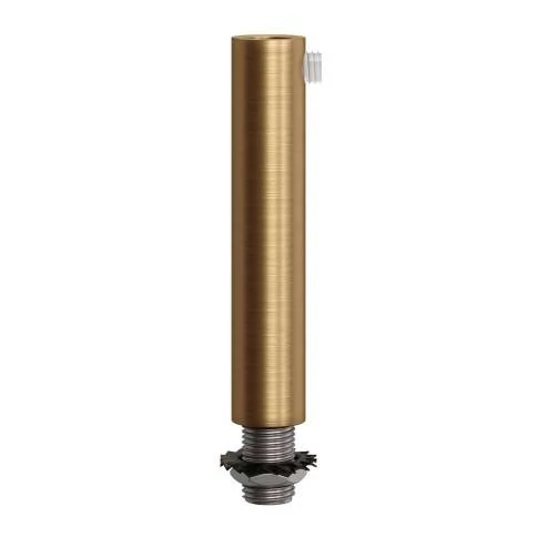 Cilindrische metalen kabelklem van 7 cm, compleet met pendelbuis, moer en ring