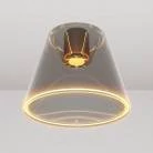 Design plafondlamp met rokerige kegelvormige Ghost bol