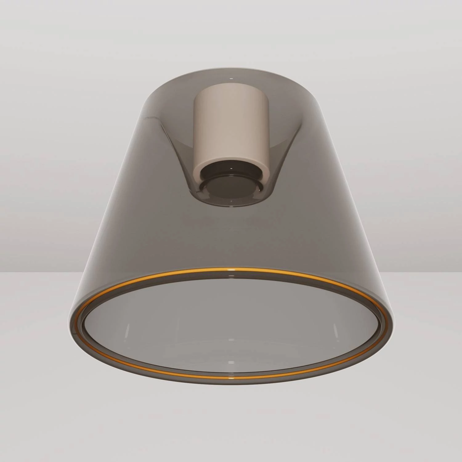Design plafondlamp met rokerige kegelvormige Ghost bol