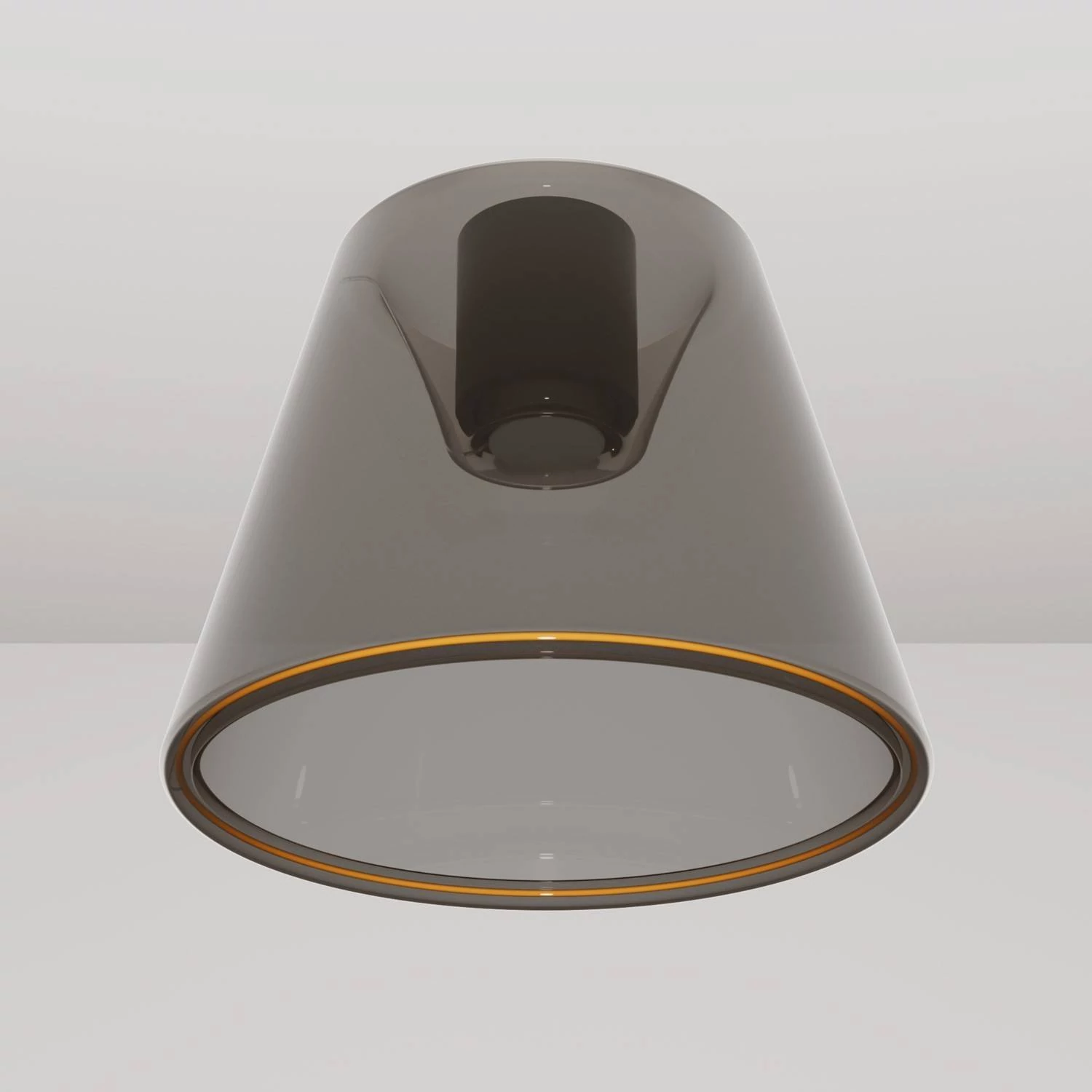 Design plafondlamp met rokerige kegelvormige Ghost bol