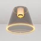 Design plafondlamp met rokerige kegelvormige Ghost bol