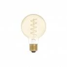LED Gouden LED Carbon Filament lamp C05 Gebogen Spiraal Globe G80 4W E27 Dimbaar 1800K
