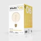 LED Gouden LED Carbon Filament lamp C06 Gebogen Spiraal Globe G95 4W E27 Dimbaar 1800K