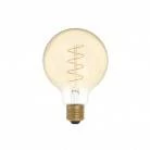 LED Gouden LED Carbon Filament lamp C06 Gebogen Spiraal Globe G95 4W E27 Dimbaar 1800K