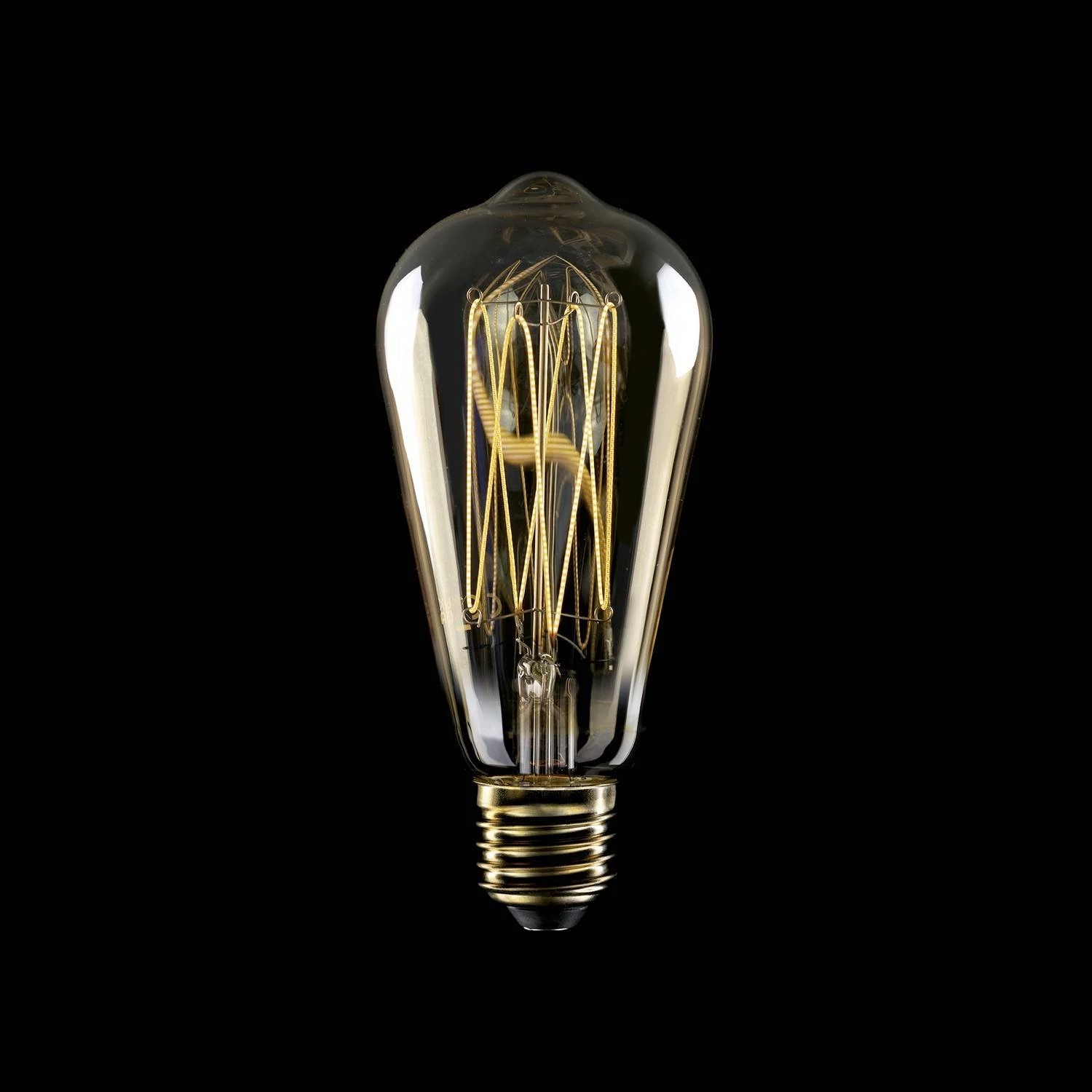 LED Gouden LED Carbon filament lamp C54 Edison ST64 7W E27 Dimbaar 2700K