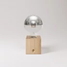 Cabless03 oplaadbare lamp met half zilveren lichtbron