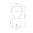 Cabless03 oplaadbare lamp met half zilveren lichtbron