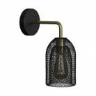 Fermaluce Metal met Ghostbell lampenkap, metalen wandlamp met gebogen arm