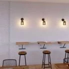 Fermaluce Metal met Ghostbell lampenkap, metalen wandlamp met gebogen arm