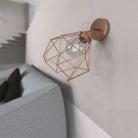 Fermaluce Metallo 90° met Diamond lampenkap, verstelbare metalen muurlamp
