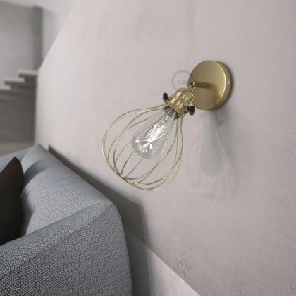 Fermaluce Metallo 90° met Drop lampenkap, verstelbare metalen muurlamp
