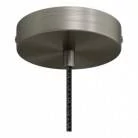 Hanglamp vervaardigd in Italië met textiel kabel, Cloche XL kap in keramiek
