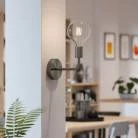 Fermaluce Metal, metalen wandlamp met gebogen arm
