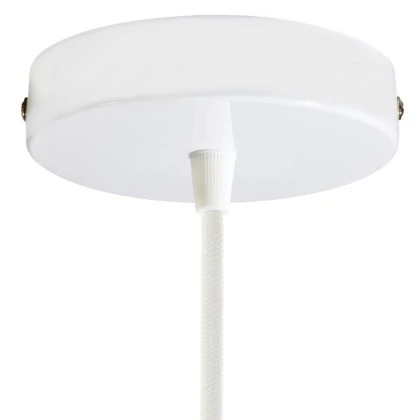 Strak design 1-gaats 120 mm. cilindrische metalen plafondkap - glanzend wit - luxe conische