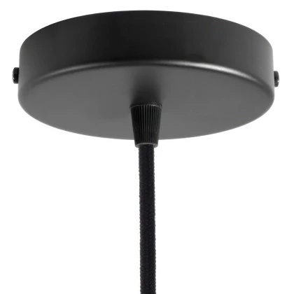 Strak design 1-gaats 120 mm. cilindrische metalen plafondkap - zwart - luxe conische