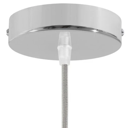 Strak design 1-gaats 120 mm. cilindrische metalen plafondkap - chroom - luxe conische