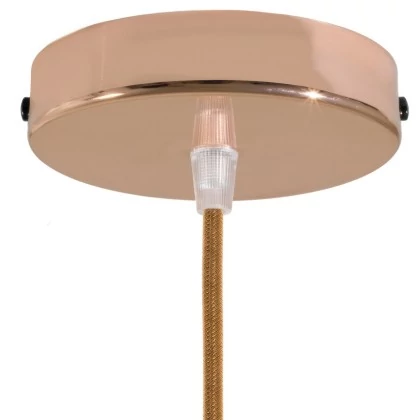 Strak design 1-gaats 120 mm. cilindrische metalen plafondkap - koper - luxe conische