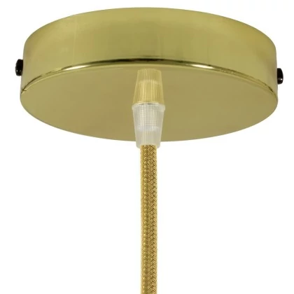 Strak design 1-gaats 120 mm. cilindrische metalen plafondkap - messing - luxe conische