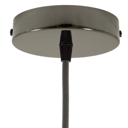 Strak design 1-gaats 120 mm. cilindrische metalen plafondkap - parelzwart - luxe conische