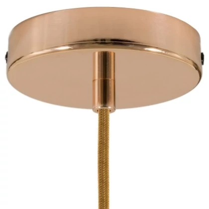 Strak design 1-gaats 120 mm. cilindrische metalen plafondkap - koper - design cilindrische