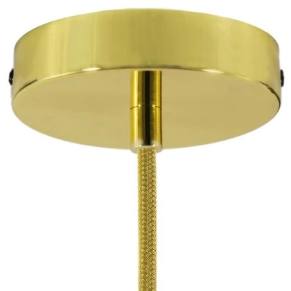 Strak design 1-gaats 120 mm. cilindrische metalen plafondkap - messing - design cilindrische