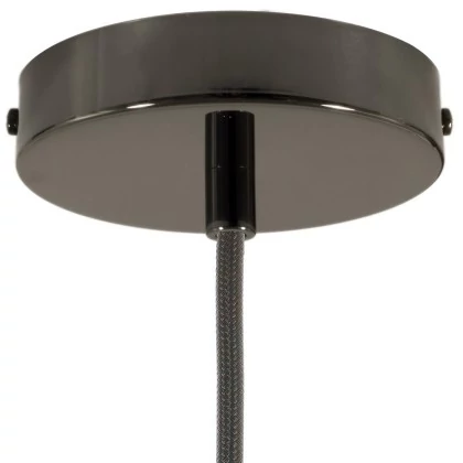 Strak design 1-gaats 120 mm. cilindrische metalen plafondkap - parelzwart - design cilindrische