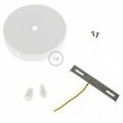 Strak design 1-gaats 120 mm. cilindrische metalen plafondkap