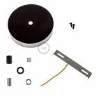 Strak design 1-gaats 120 mm. cilindrische metalen plafondkap