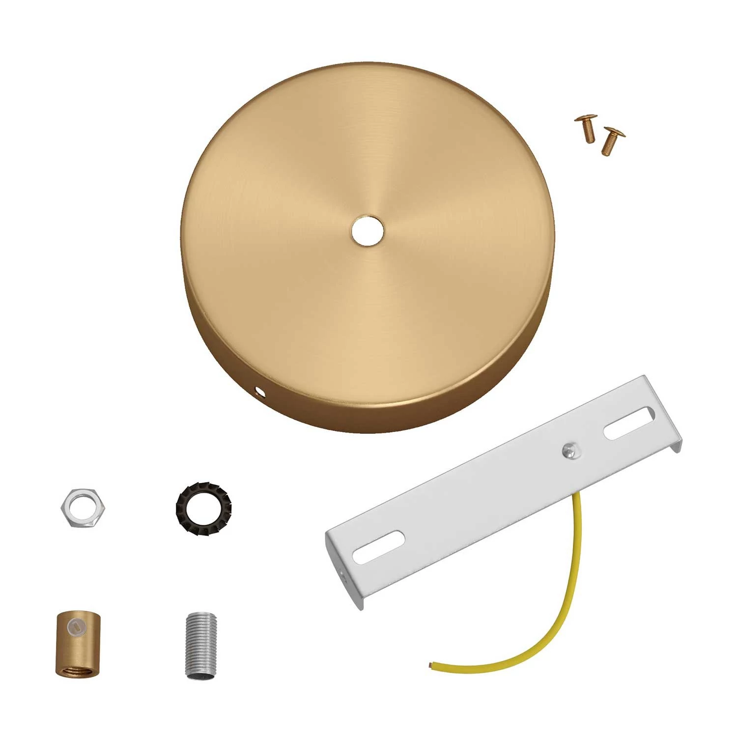 Strak design 1-gaats 120 mm. cilindrische metalen plafondkap