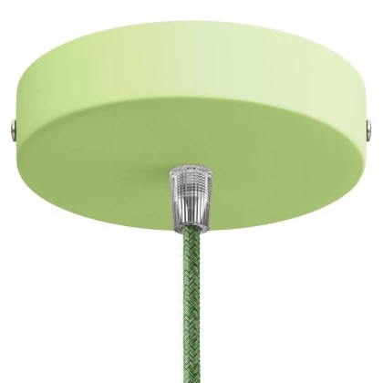 Strak design 1-gaats 120 mm. cilindrische metalen plafondkap - zachtgroen - luxe conische