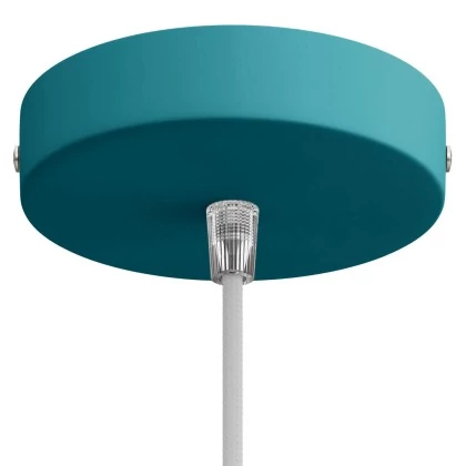 Strak design 1-gaats 120 mm. cilindrische metalen plafondkap - petrol - luxe conische