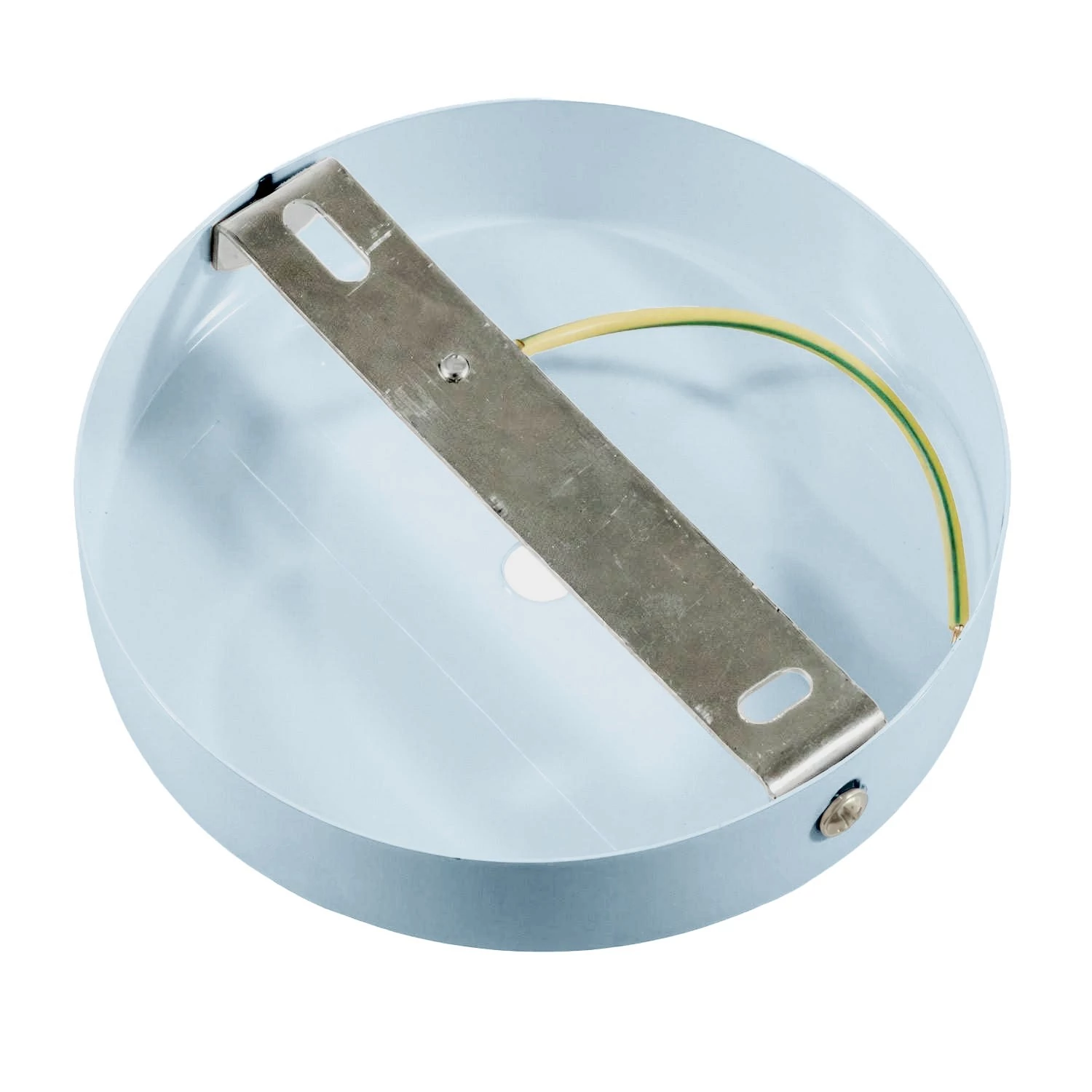 Strak design 1-gaats 120 mm. cilindrische metalen plafondkap