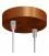 Strak design 2-gaats 120 mm. cilindrische metalen plafondkap