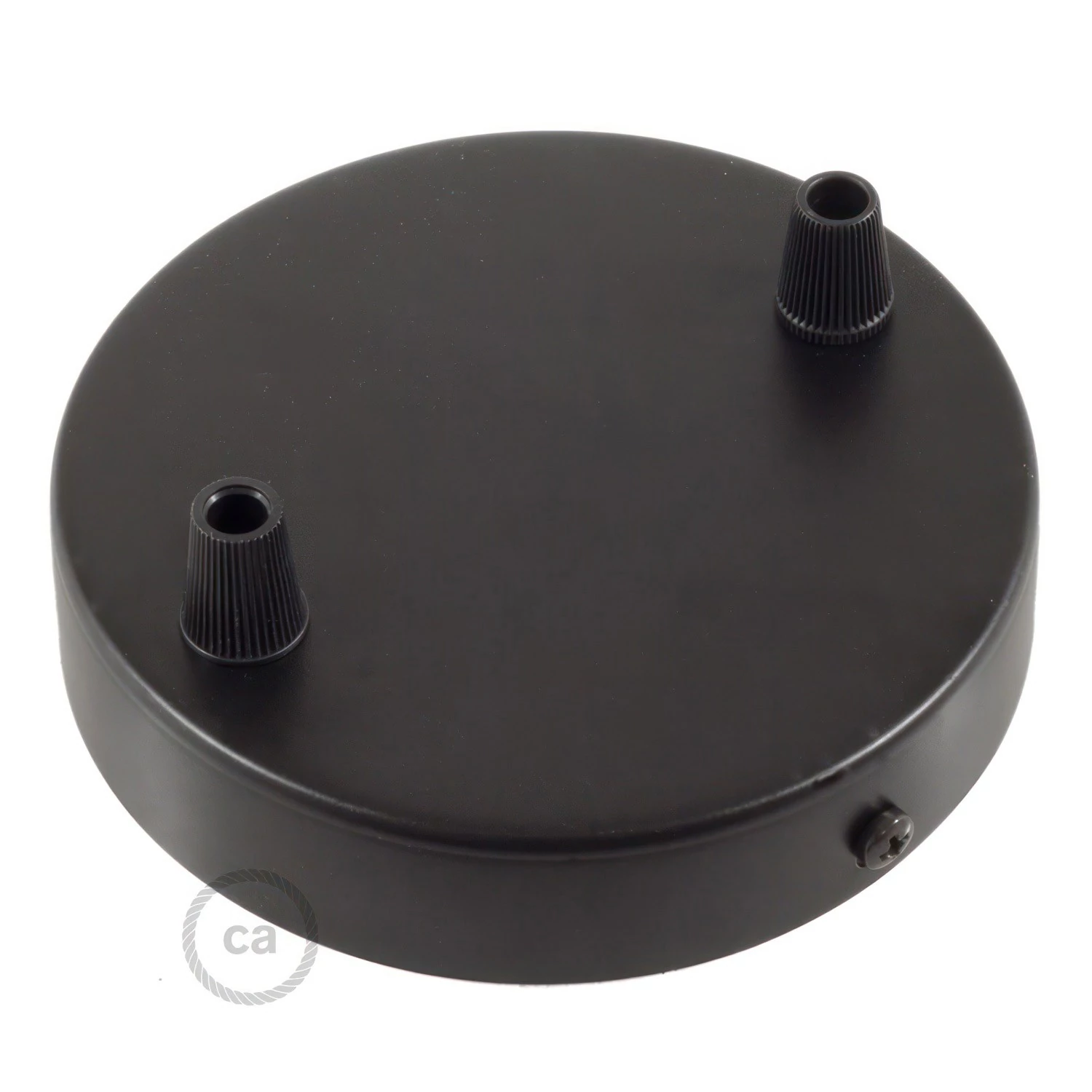 Strak design 2-gaats 120 mm. cilindrische metalen plafondkap