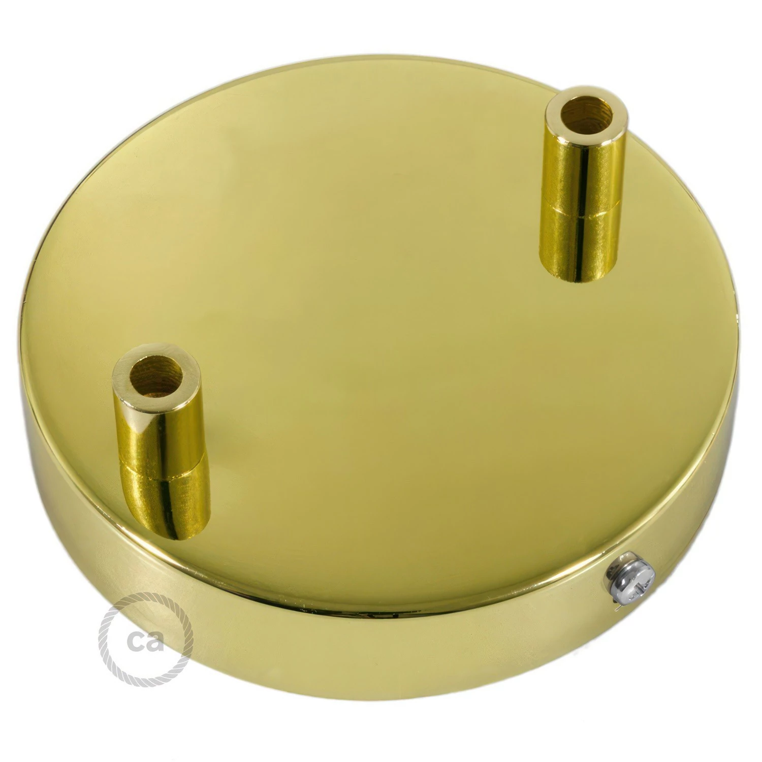 Strak design 2-gaats 120 mm. cilindrische metalen plafondkap