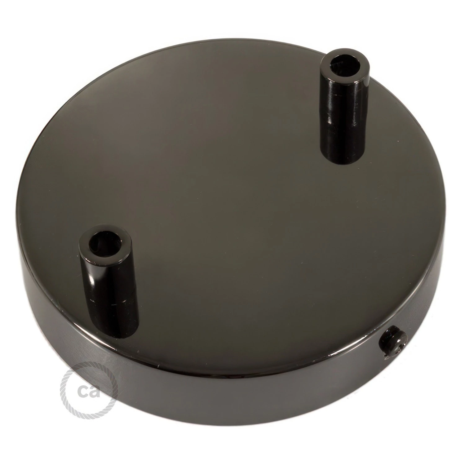 Strak design 2-gaats 120 mm. cilindrische metalen plafondkap