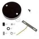 Strak design 2-gaats 120 mm. cilindrische metalen plafondkap