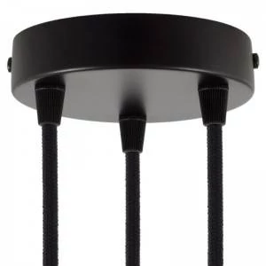 Strak design 3-gaats 120 mm. cilindrische metalen plafondkap