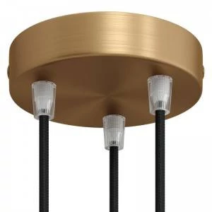 Strak design 3-gaats 120 mm. cilindrische metalen plafondkap