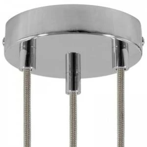 Strak design 3-gaats 120 mm. cilindrische metalen plafondkap