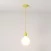 Pendant lamp with textile cable and coloured porcelain details - Made in Italy